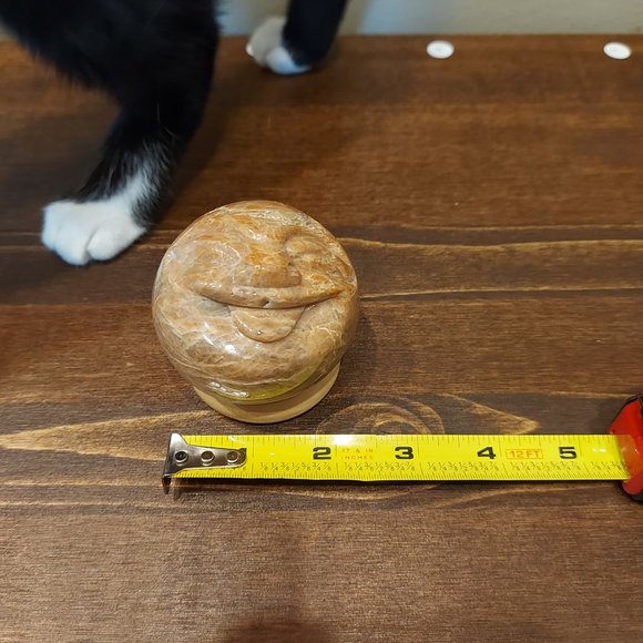 🔥 Sale 🔥 Peach Moon Stone Smiling Buddha Sphere - Final Price - Picture 8 of 11
